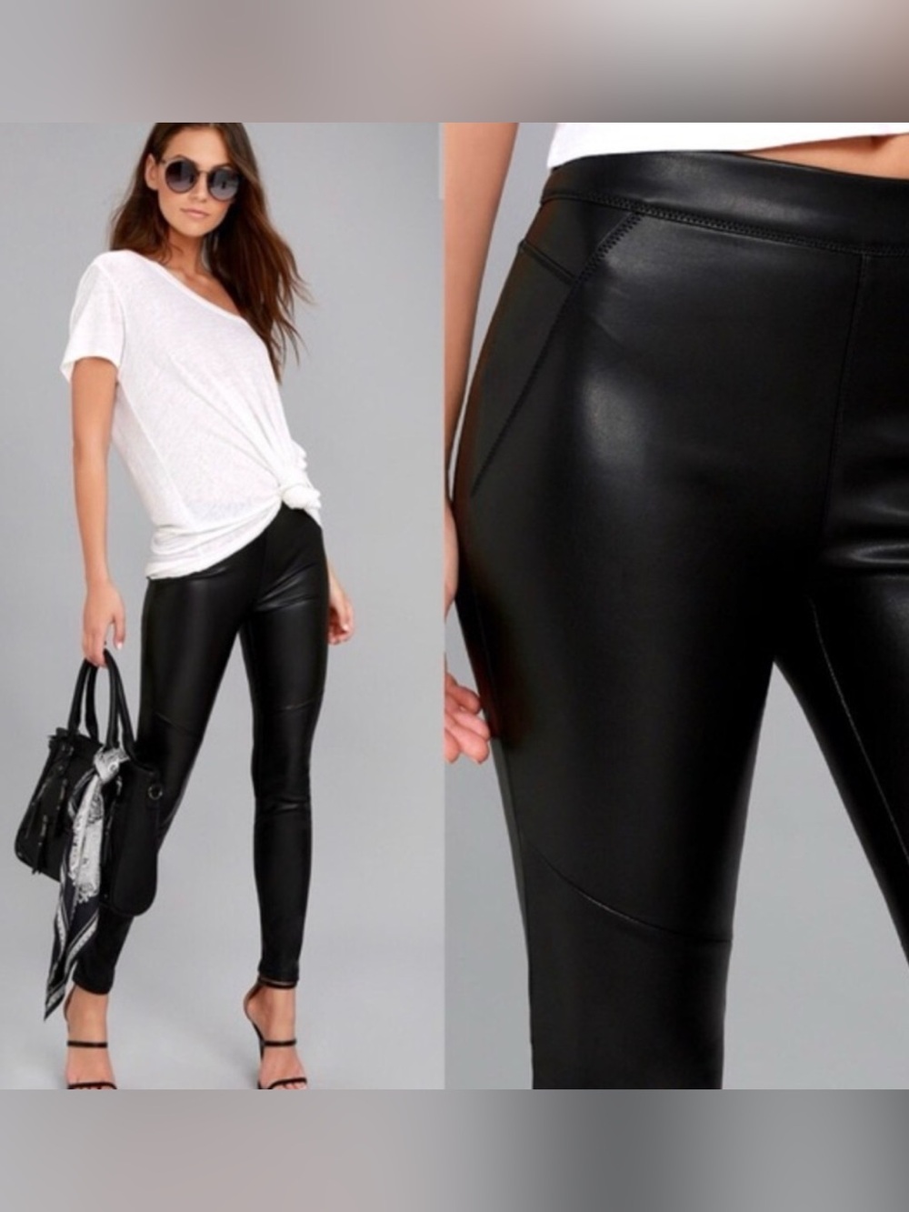 Free People vegan leather leggings